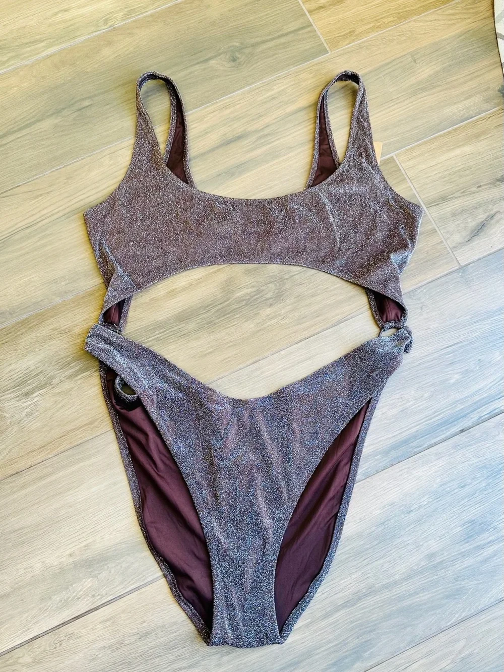 BRAND NEW! Skims Glitter Monokini in Jasper